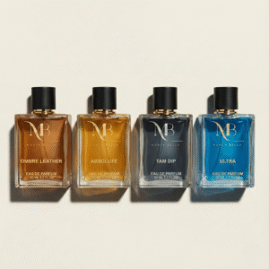 Montabella Luxury Men’s Collection (Set of 4) – Ombre Leather, Absolute, Tam Dip & Ultra 50ml Perfumes | Woody, Spicy & Amber